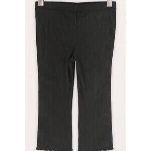 Calvin Klein Jeans Girls Pants 6X Black‎ Ribbed Knit Pull-On Lounge NWOT